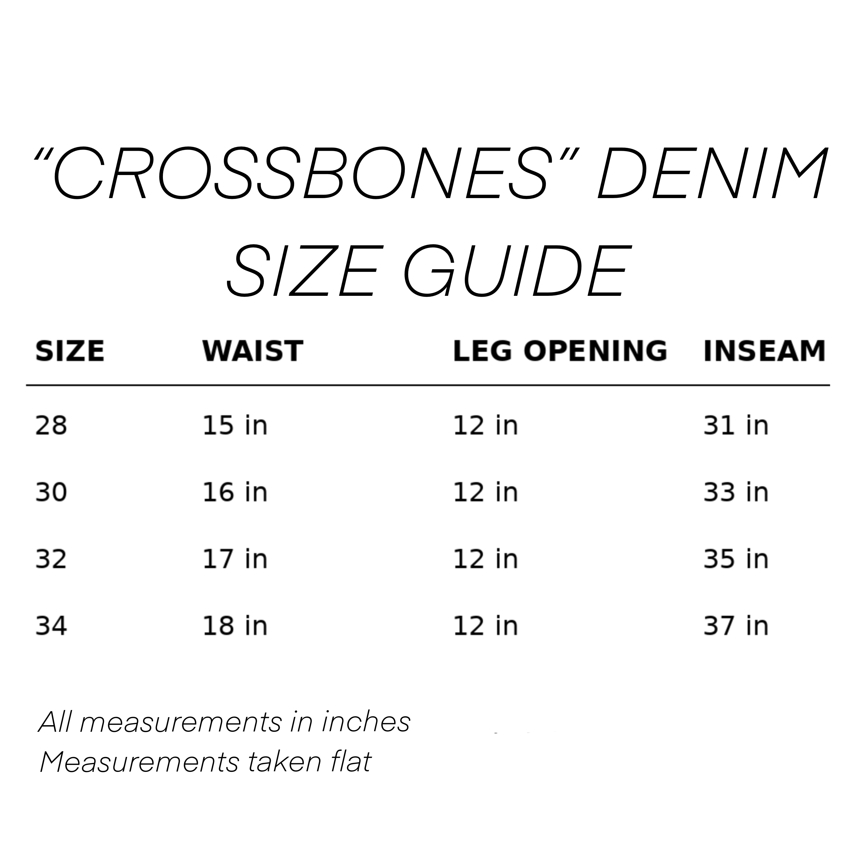 "Crossbones" Flared Denim