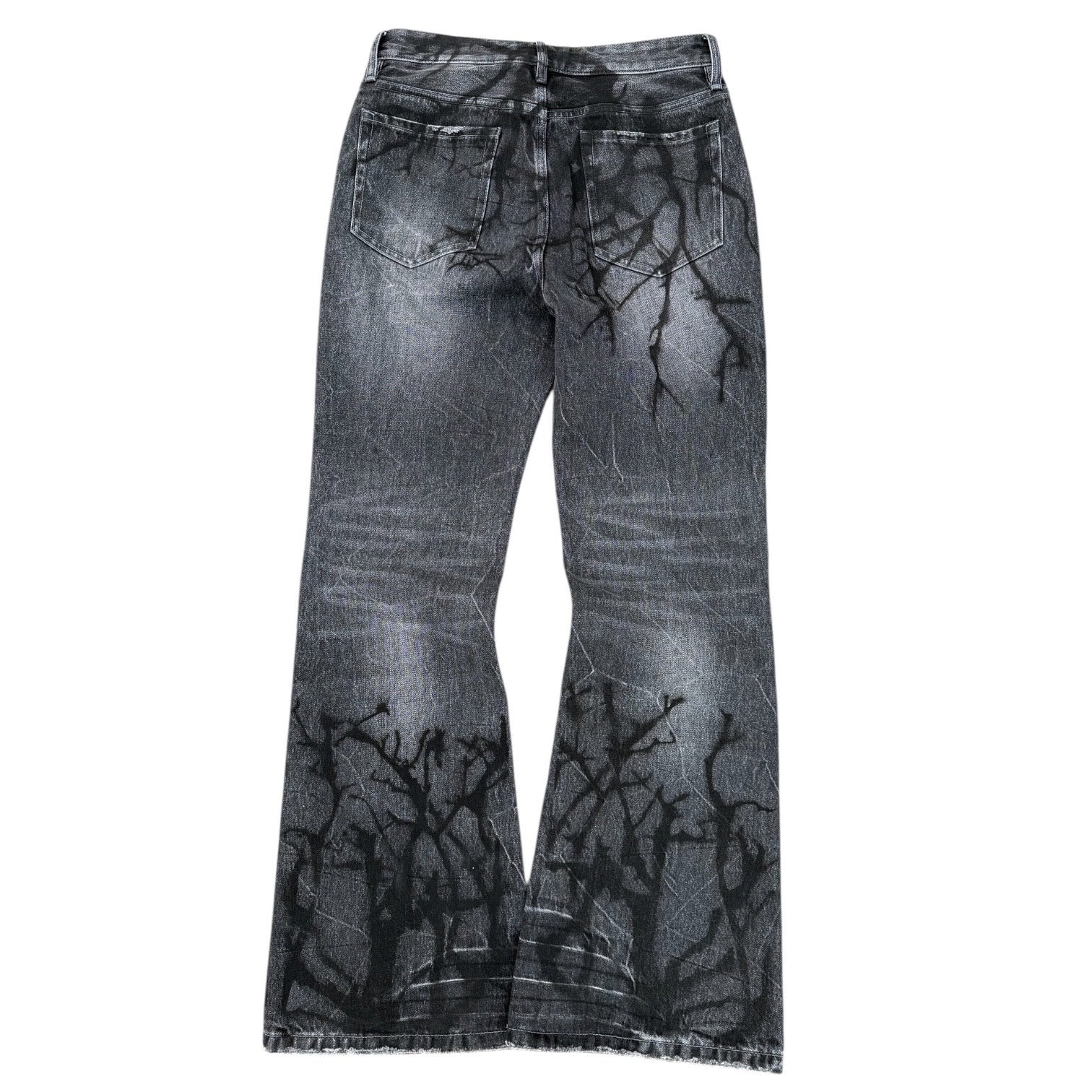 "Crossbones" Flared Denim