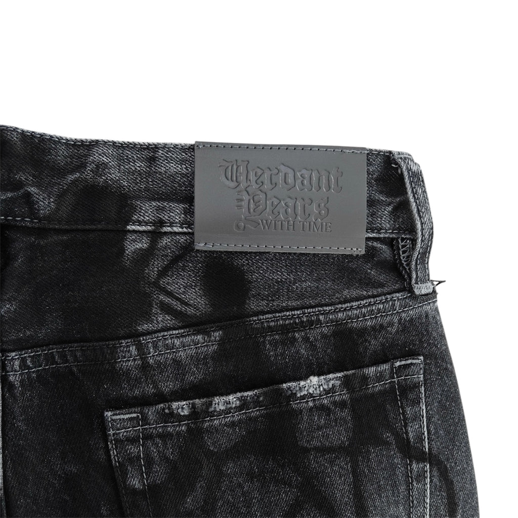 "Crossbones" Flared Denim